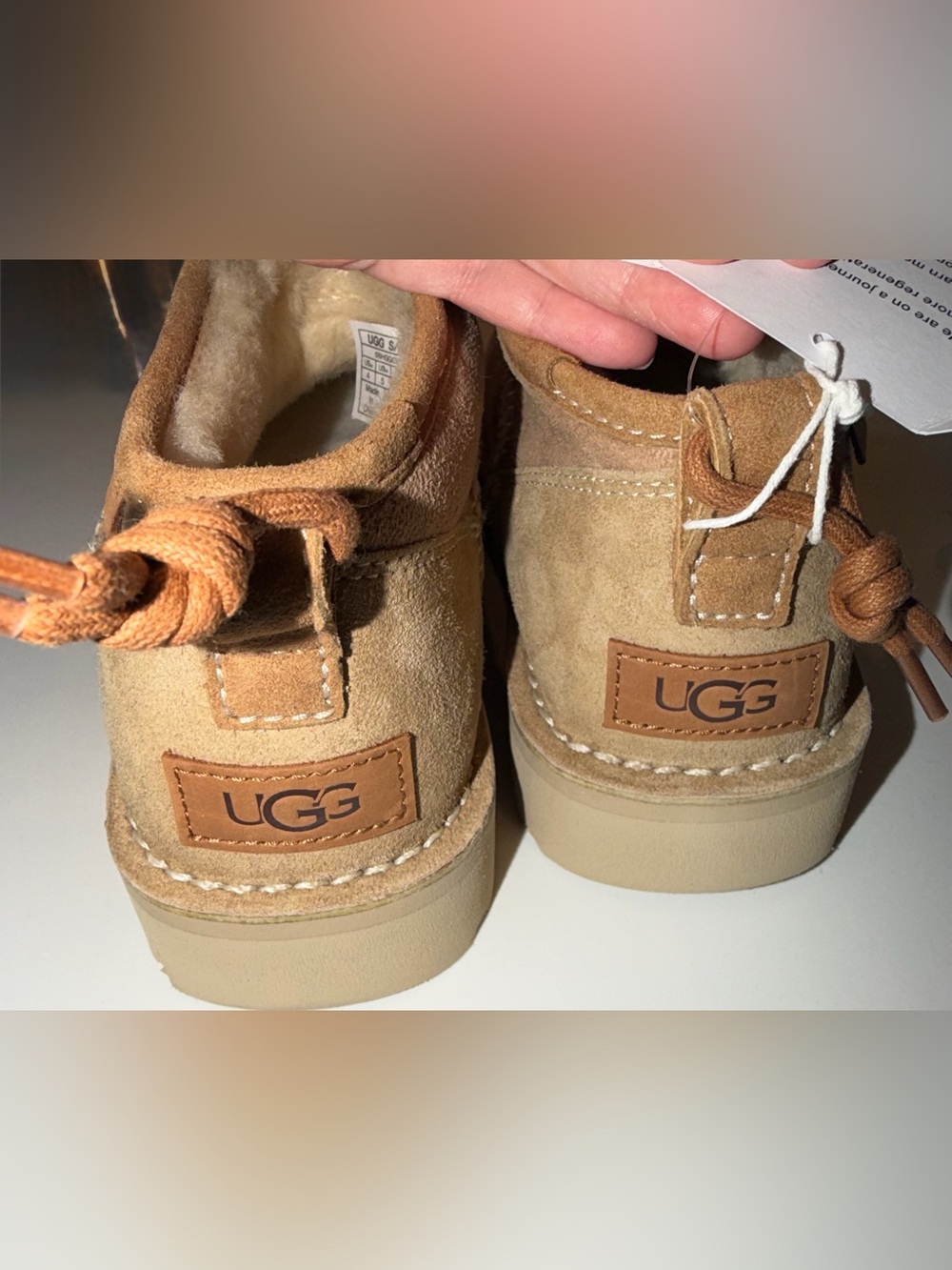 UGG NWT brown/tan ankle platform booties women’s size 5 MAKE AN OFFER🤎